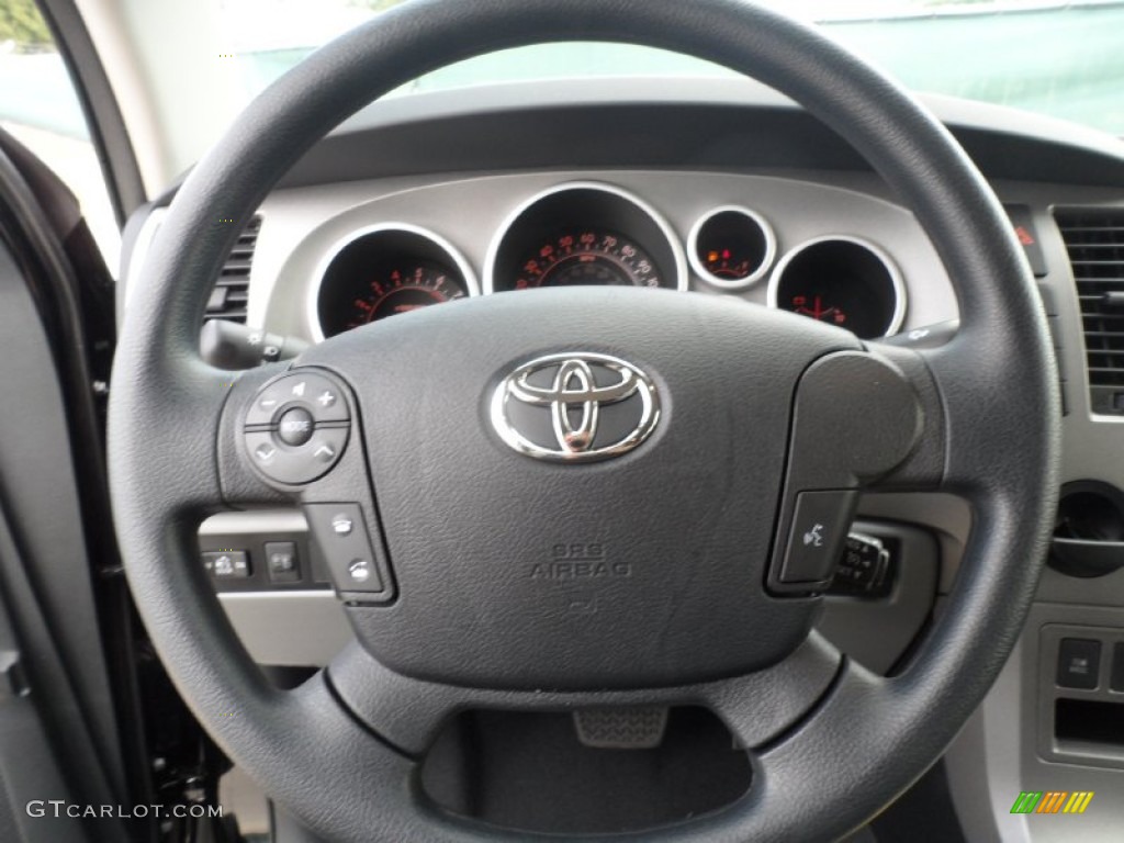 2012 Toyota Tundra SR5 CrewMax Graphite Steering Wheel Photo #55999852