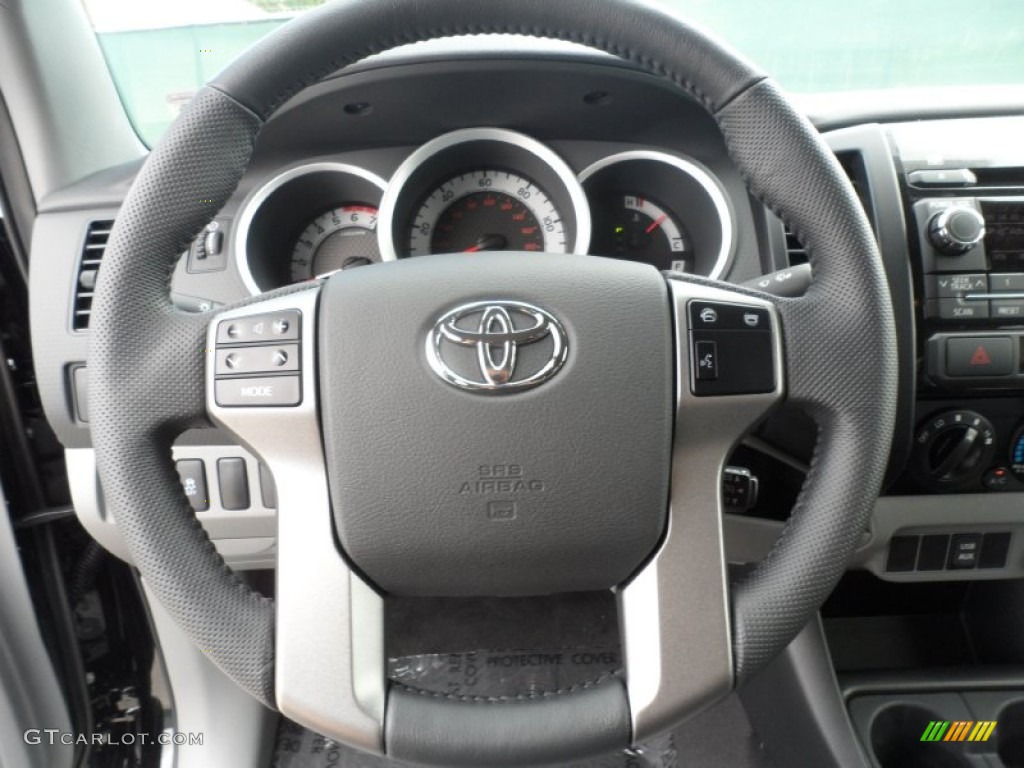 2012 Toyota Tacoma V6 Prerunner Double Cab Graphite Steering Wheel Photo #56000437