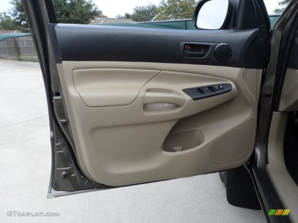 2012 Toyota Tacoma Prerunner Double Cab Sand Beige Door Panel Photo #56001589