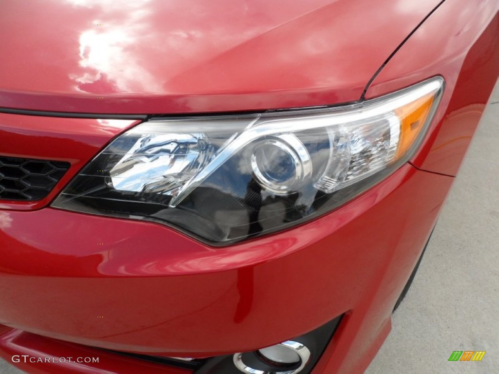 2012 Camry SE V6 - Barcelona Red Metallic / Black/Ash photo #9