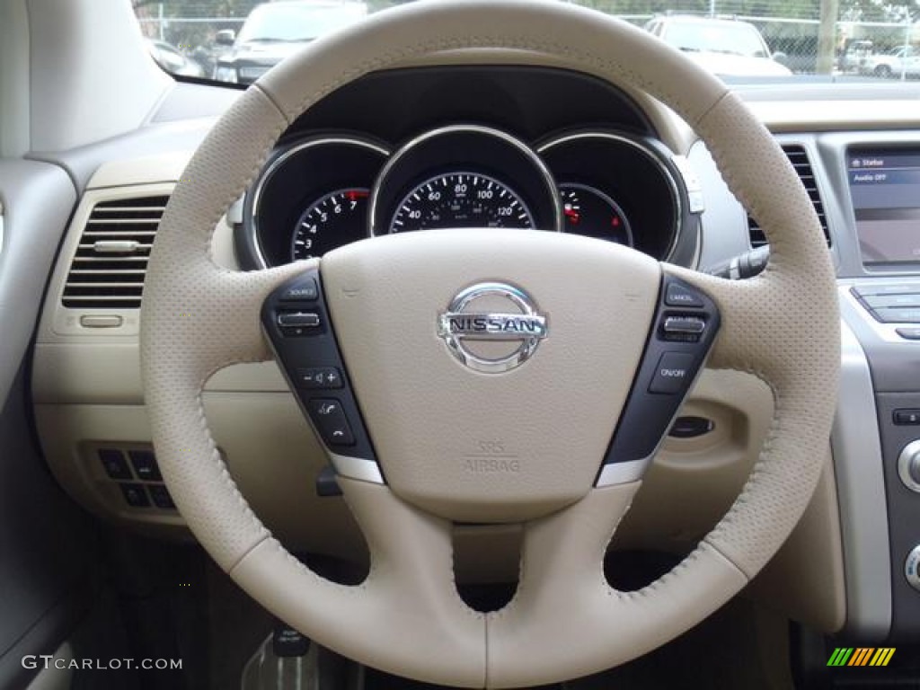 2012 Nissan Murano SL Beige Steering Wheel Photo #56002483