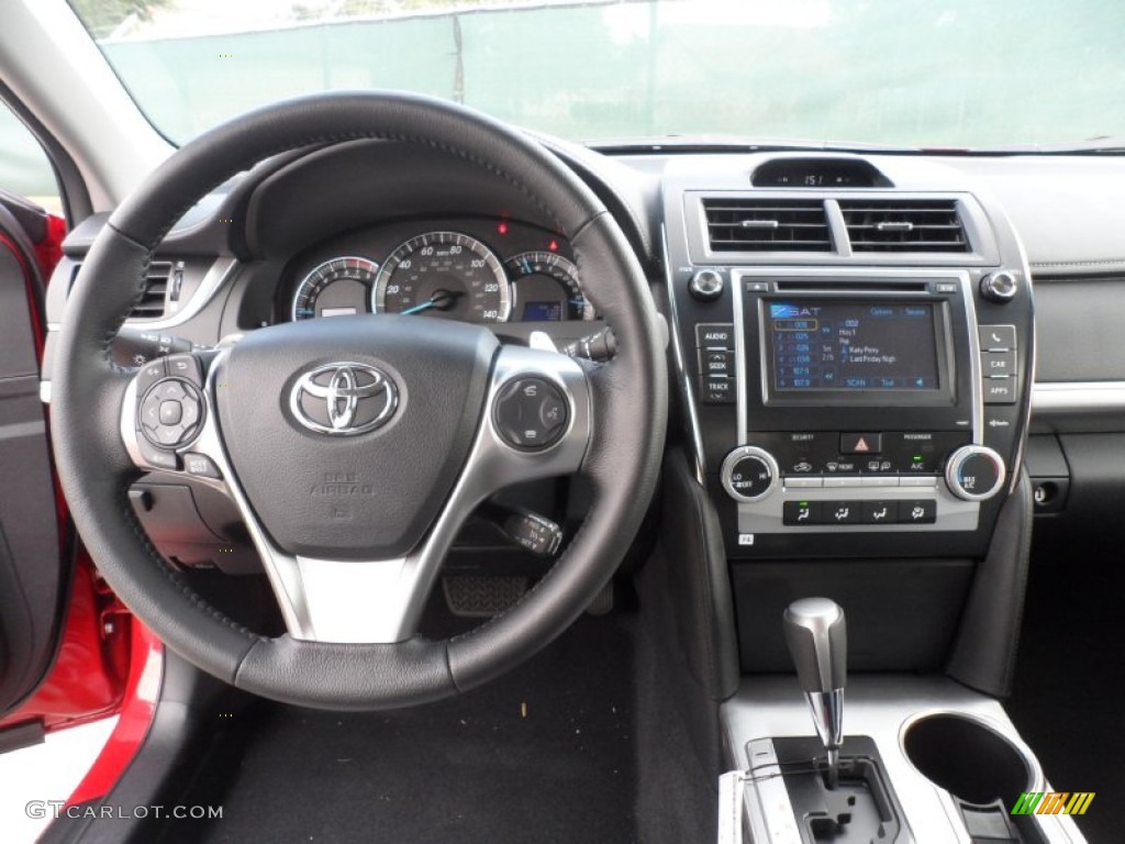 2012 Camry SE V6 - Barcelona Red Metallic / Black/Ash photo #27