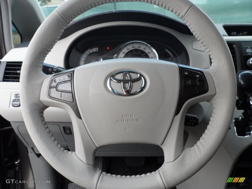 2012 Toyota Sienna SE Dark Charcoal Steering Wheel Photo #56003058