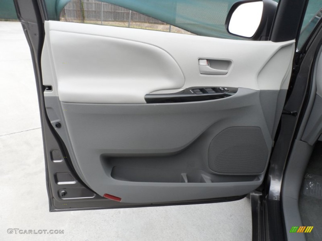2012 Toyota Sienna LE Light Gray Door Panel Photo #56003215