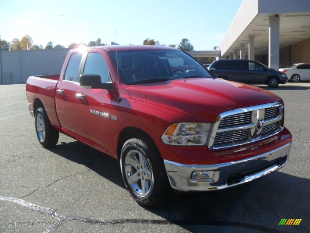 2012 Ram 1500 Big Horn Quad Cab 4x4 - Flame Red / Dark Slate Gray/Medium Graystone photo #5