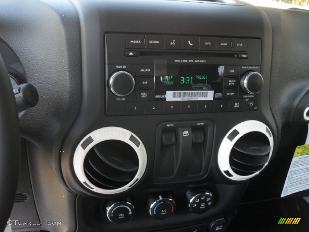 2012 Wrangler Sahara Arctic Edition 4x4 - Bright White / Black with Polar White Accents/Orange Stitching photo #14