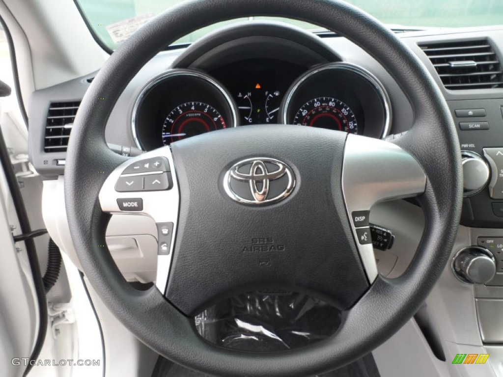 2012 Toyota Highlander Standard Highlander Model Ash Steering Wheel Photo #56003713