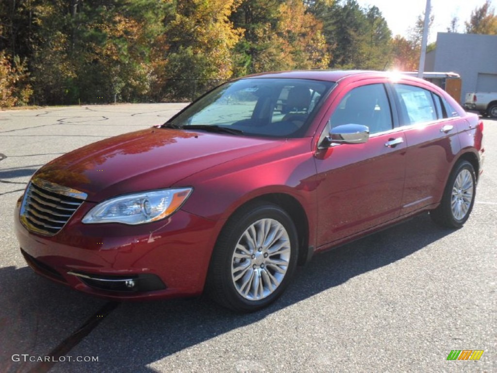 Deep Cherry Red Crystal Pearl Coat 2012 Chrysler 200 Limited Sedan Exterior Photo #56004019