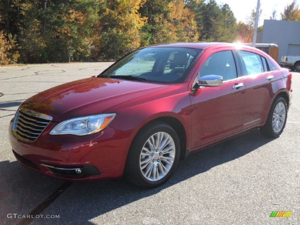 2012 200 Limited Sedan - Deep Cherry Red Crystal Pearl Coat / Black/Light Frost photo #1