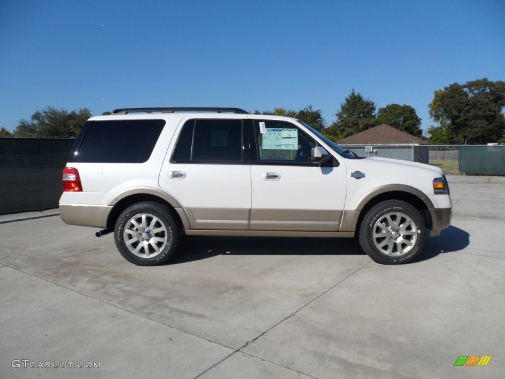 White Platinum Tri-Coat 2012 Ford Expedition King Ranch Exterior Photo #56004547