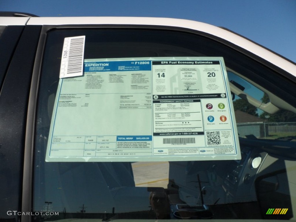 2012 Ford Expedition Limited Window Sticker Photo #56005021