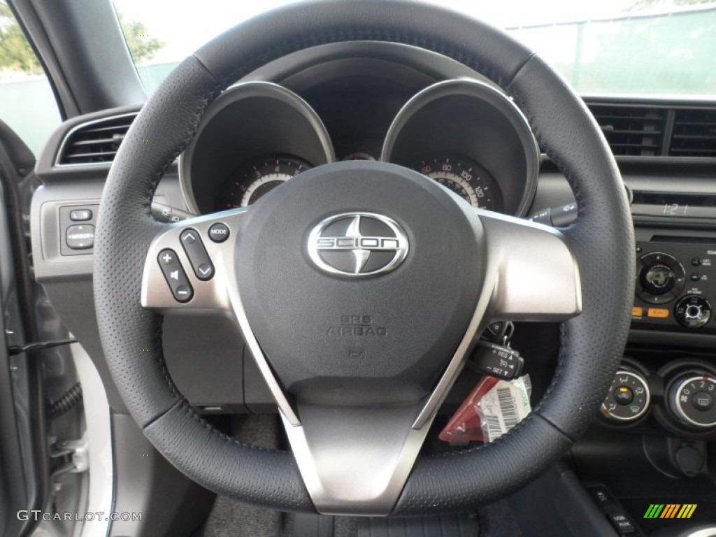 2012 Scion tC Standard tC Model Dark Charcoal Steering Wheel Photo #56005645