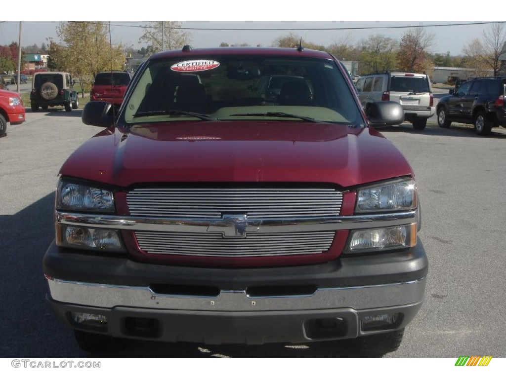 2004 Silverado 1500 Z71 Crew Cab 4x4 - Sport Red Metallic / Tan photo #36