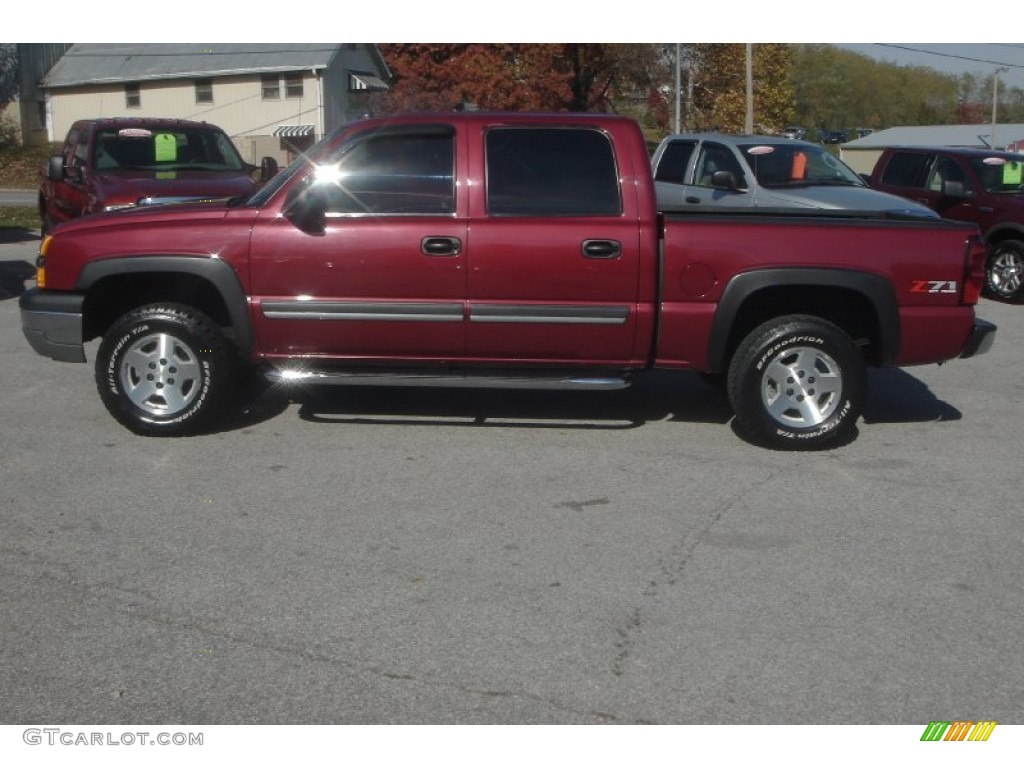 2004 Silverado 1500 Z71 Crew Cab 4x4 - Sport Red Metallic / Tan photo #41