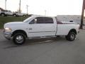 2010 Bright White Dodge Ram 3500 Laramie Crew Cab 4x4 Dually  photo #2