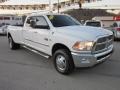 2010 Bright White Dodge Ram 3500 Laramie Crew Cab 4x4 Dually  photo #7