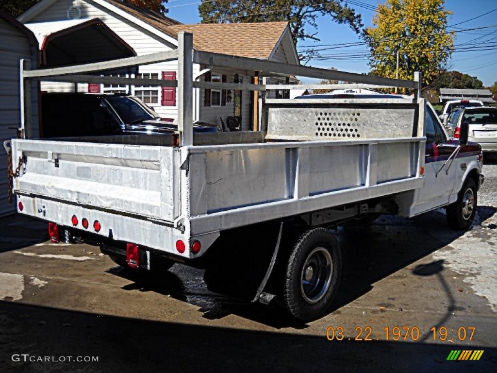 1997 F350 XLT Regular Cab - Colonial White / Opal Grey photo #5