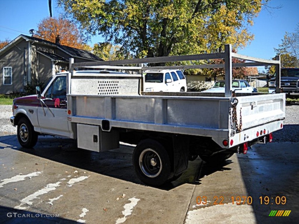 1997 F350 XLT Regular Cab - Colonial White / Opal Grey photo #8