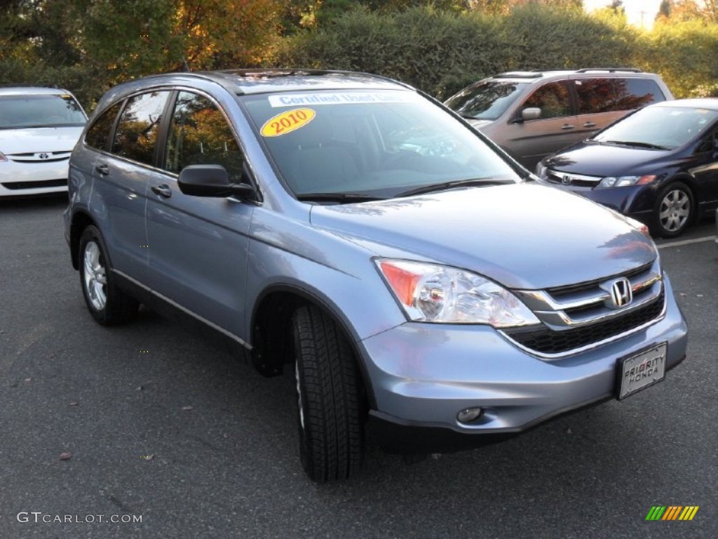 2010 CR-V EX AWD - Glacier Blue Metallic / Gray photo #5