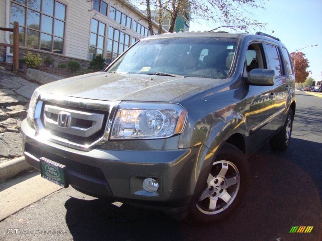 2009 Pilot Touring 4WD - Sterling Gray Metallic / Beige photo #1