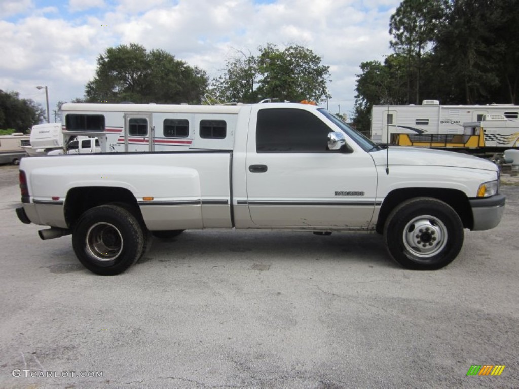 1997 Ram 3500 Laramie Regular Cab 4x4 Dually - Bright White / Gray photo #7