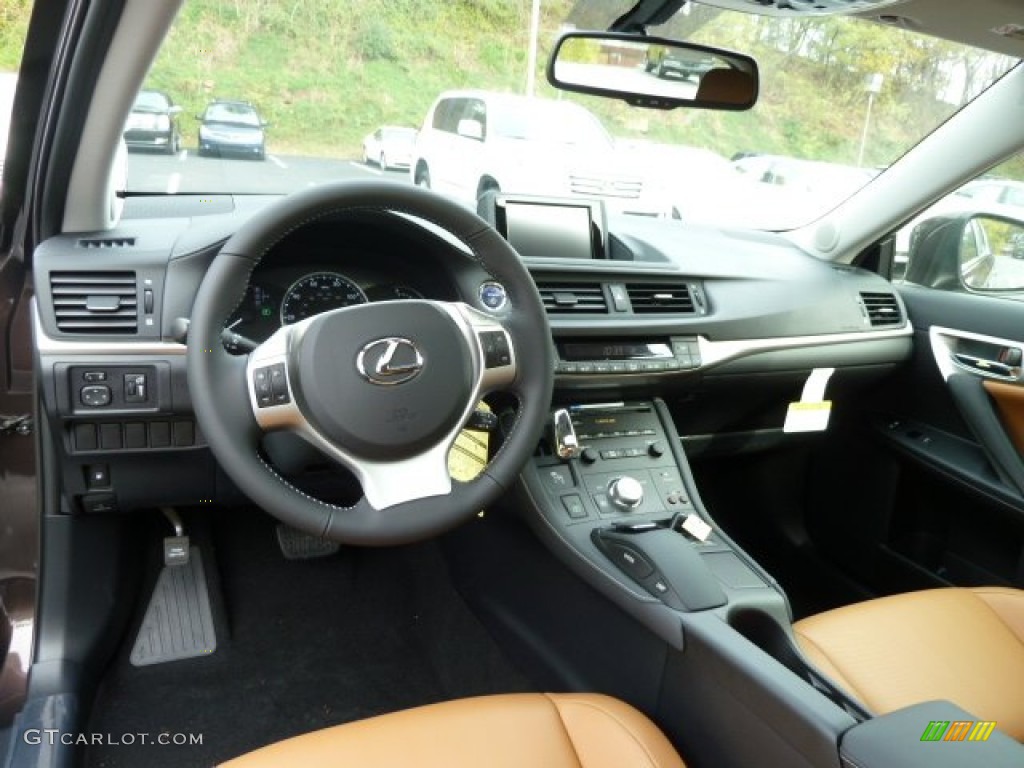 2012 Lexus CT 200h Hybrid Premium Caramel Nuluxe Dashboard Photo #56011312