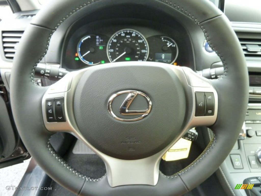 2012 Lexus CT 200h Hybrid Premium Caramel Nuluxe Steering Wheel Photo #56011321