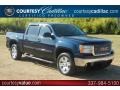 2008 Midnight Blue Metallic GMC Sierra 1500 SLE Crew Cab  photo #1