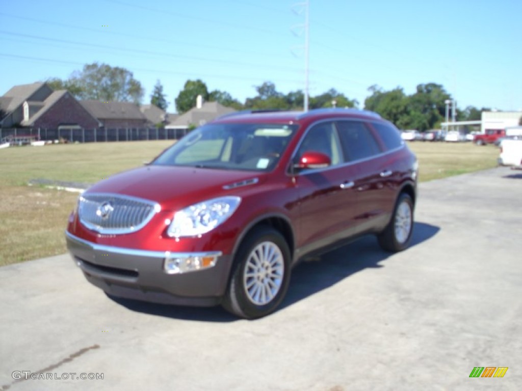 2010 Enclave CXL - Red Jewel Tintcoat / Cashmere/Cocoa photo #2