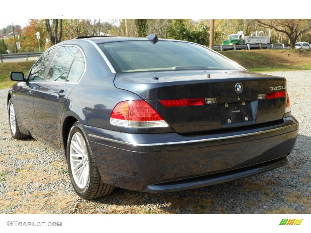 2004 7 Series 745Li Sedan - Orient Blue Metallic / Dark Beige/Beige III photo #3