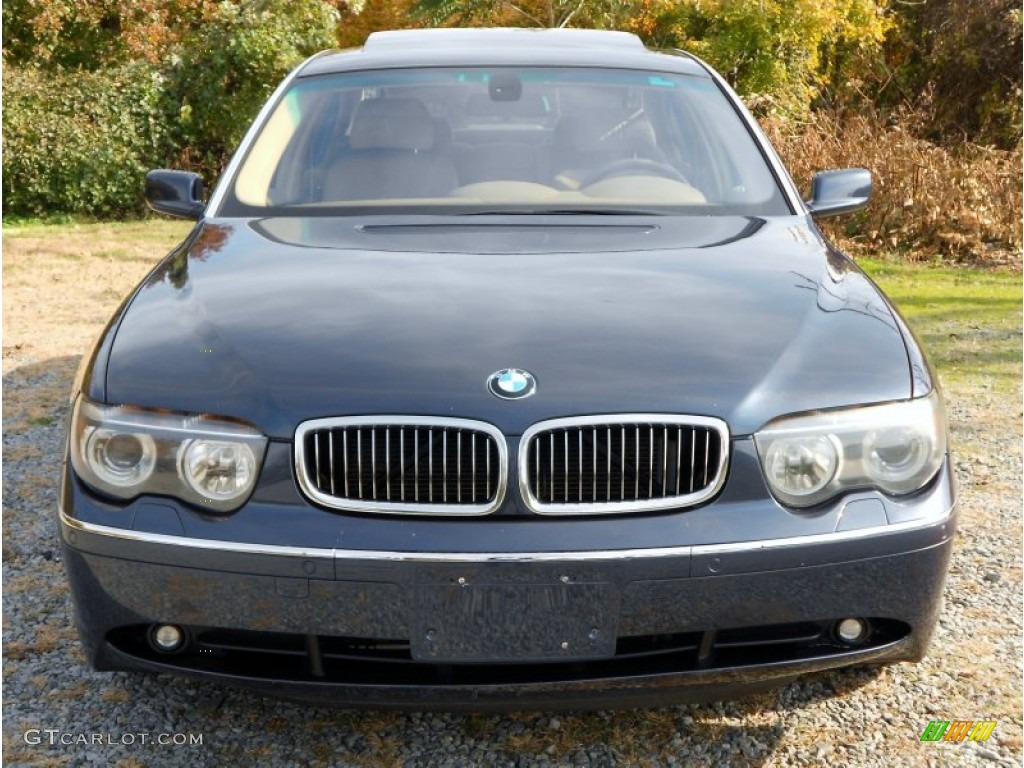 2004 7 Series 745Li Sedan - Orient Blue Metallic / Dark Beige/Beige III photo #6