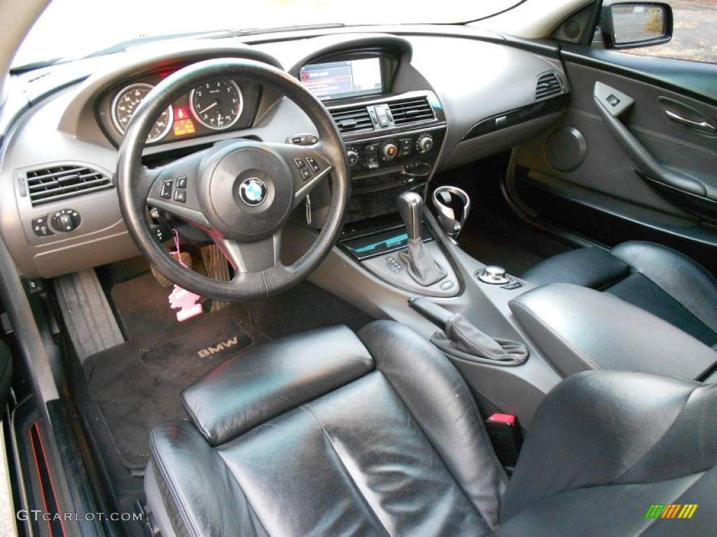 Black Interior 2004 BMW 6 Series 645i Coupe Photo #56016014