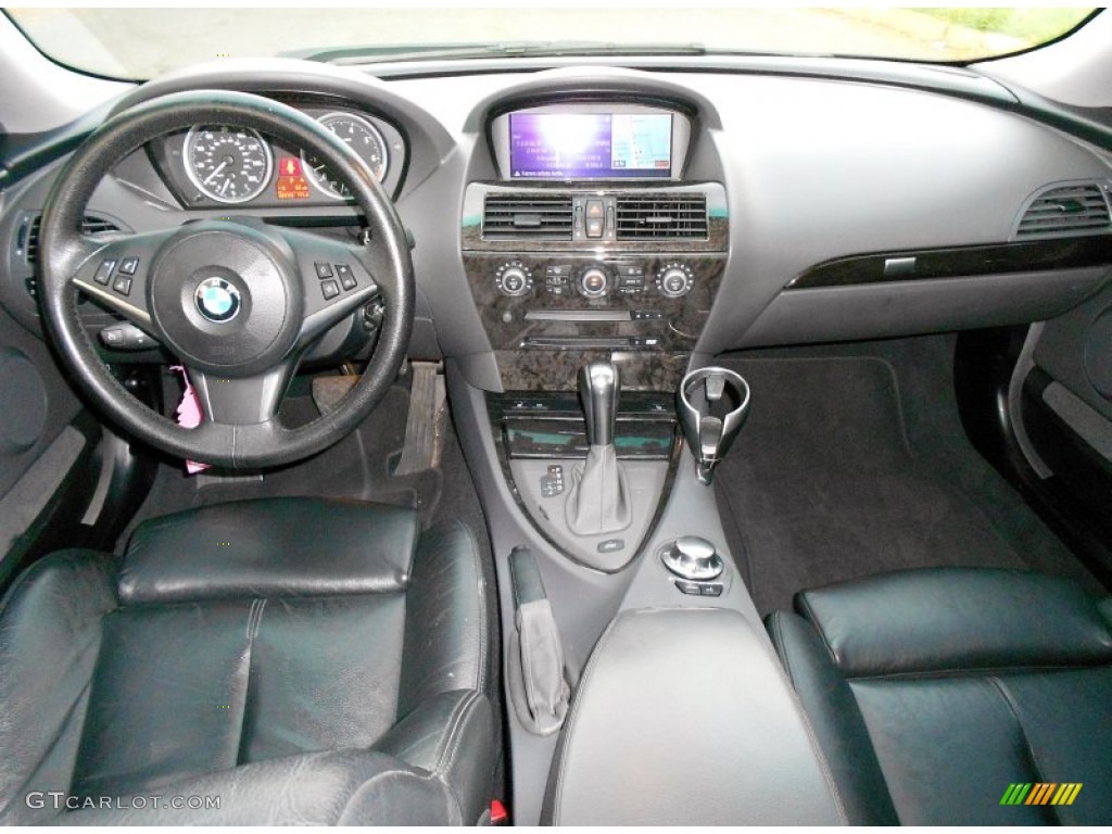 2004 BMW 6 Series 645i Coupe Black Dashboard Photo #56016089