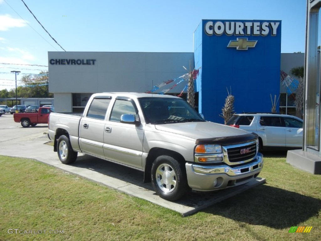 2006 Sierra 1500 SLE Crew Cab - Silver Birch Metallic / Pewter photo #1