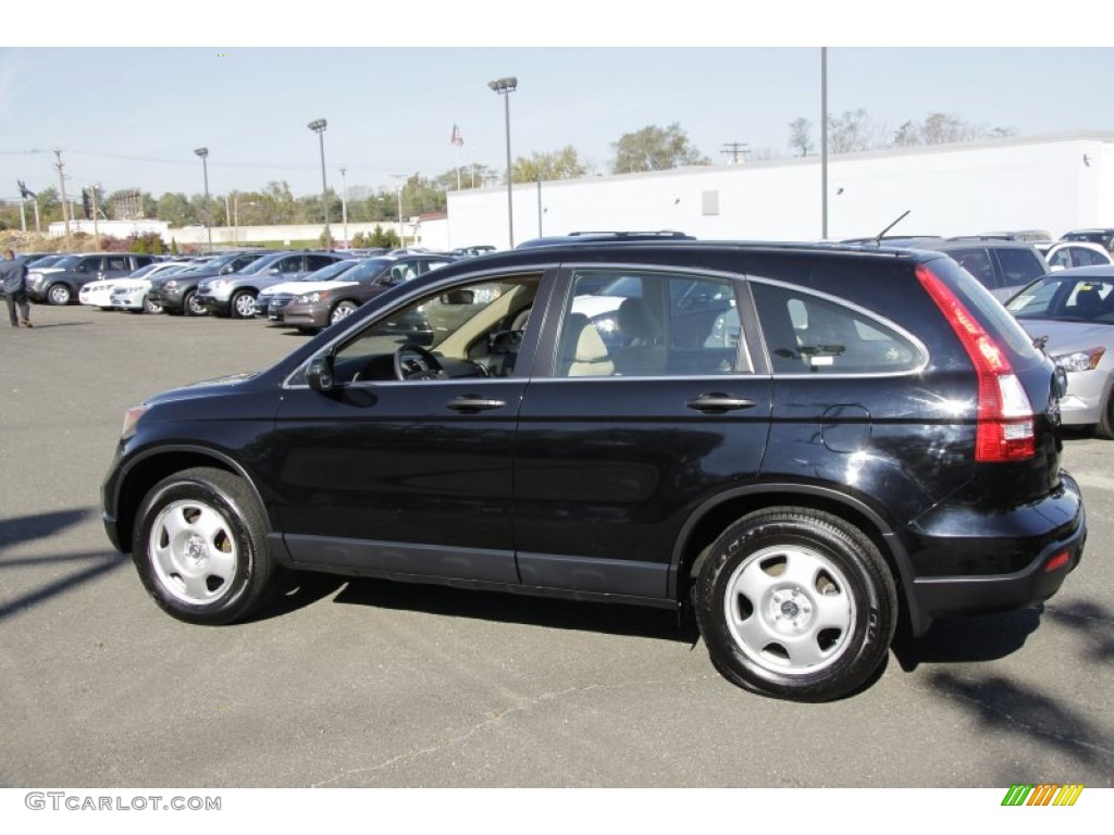 2008 CR-V LX 4WD - Nighthawk Black Pearl / Ivory photo #10