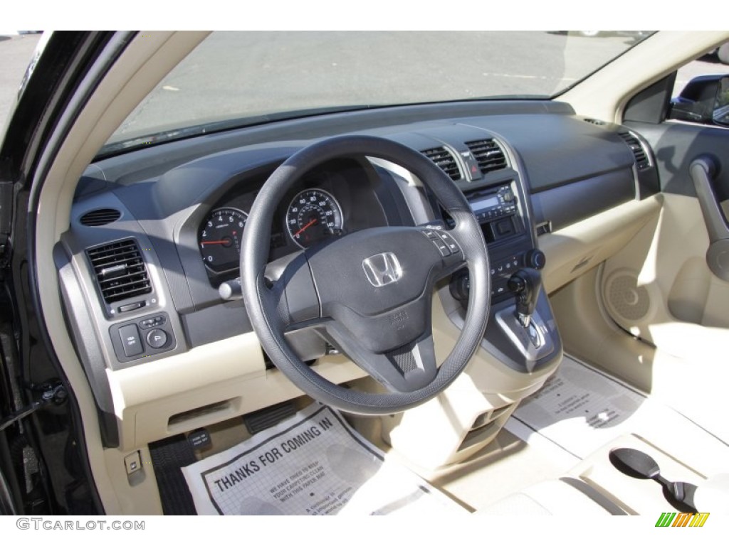 2008 CR-V LX 4WD - Nighthawk Black Pearl / Ivory photo #13