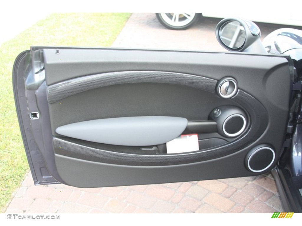 2012 Mini Cooper S Hardtop Carbon Black Door Panel Photo #56019062