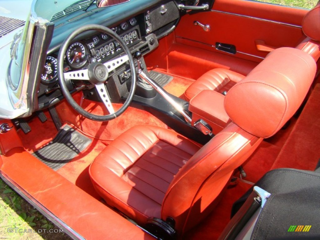 Russet Red Interior 1974 Jaguar XKE Series III Roadster Photo #56019770