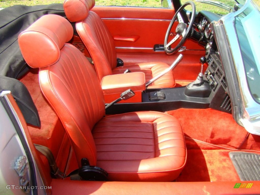 Russet Red Interior 1974 Jaguar XKE Series III Roadster Photo #56019791