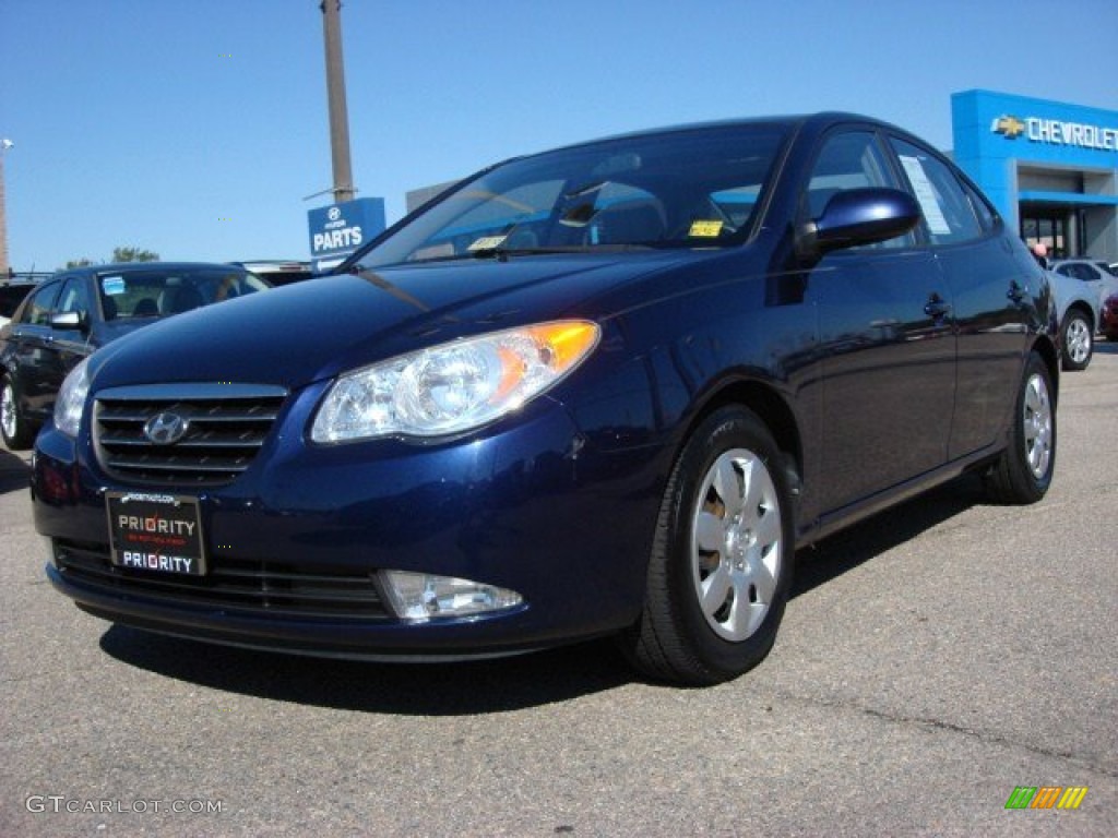 2007 Elantra GLS Sedan - Regatta Blue / Gray photo #1