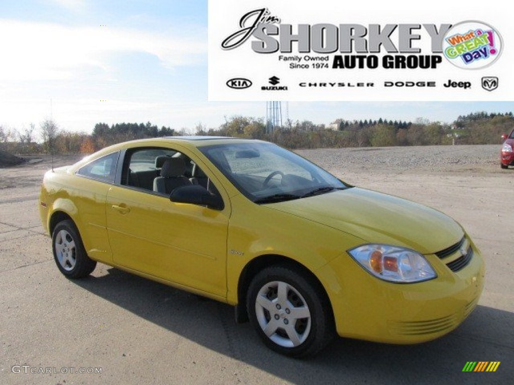 2005 Cobalt Coupe - Rally Yellow / Gray photo #1