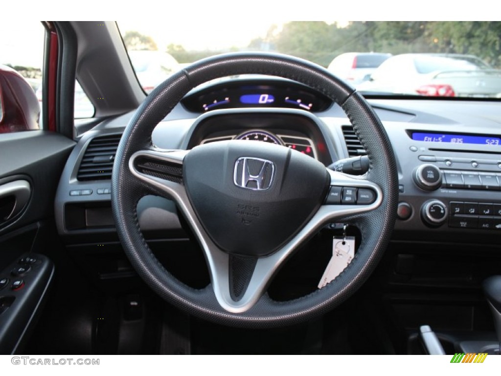 2011 Honda Civic LX-S Sedan Black Steering Wheel Photo #56020700