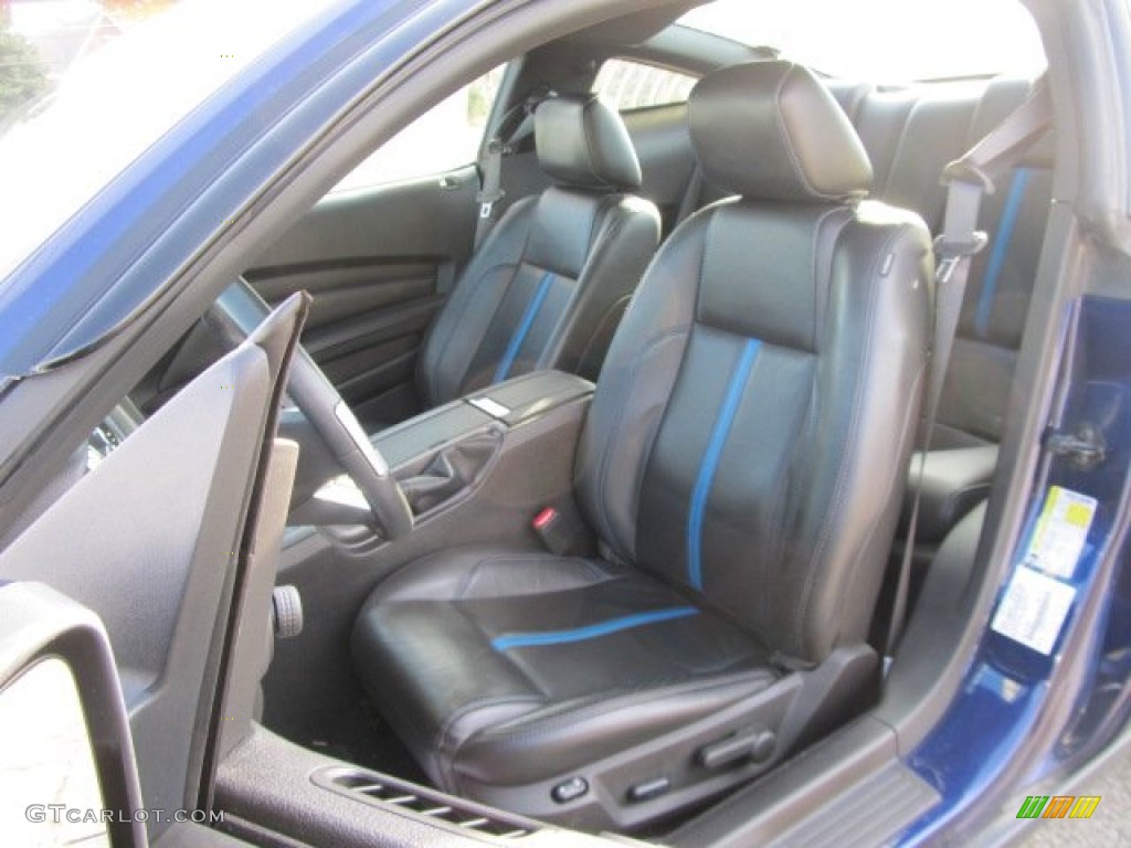 Charcoal Black/Grabber Blue Interior 2010 Ford Mustang GT Premium Coupe Photo #56021132