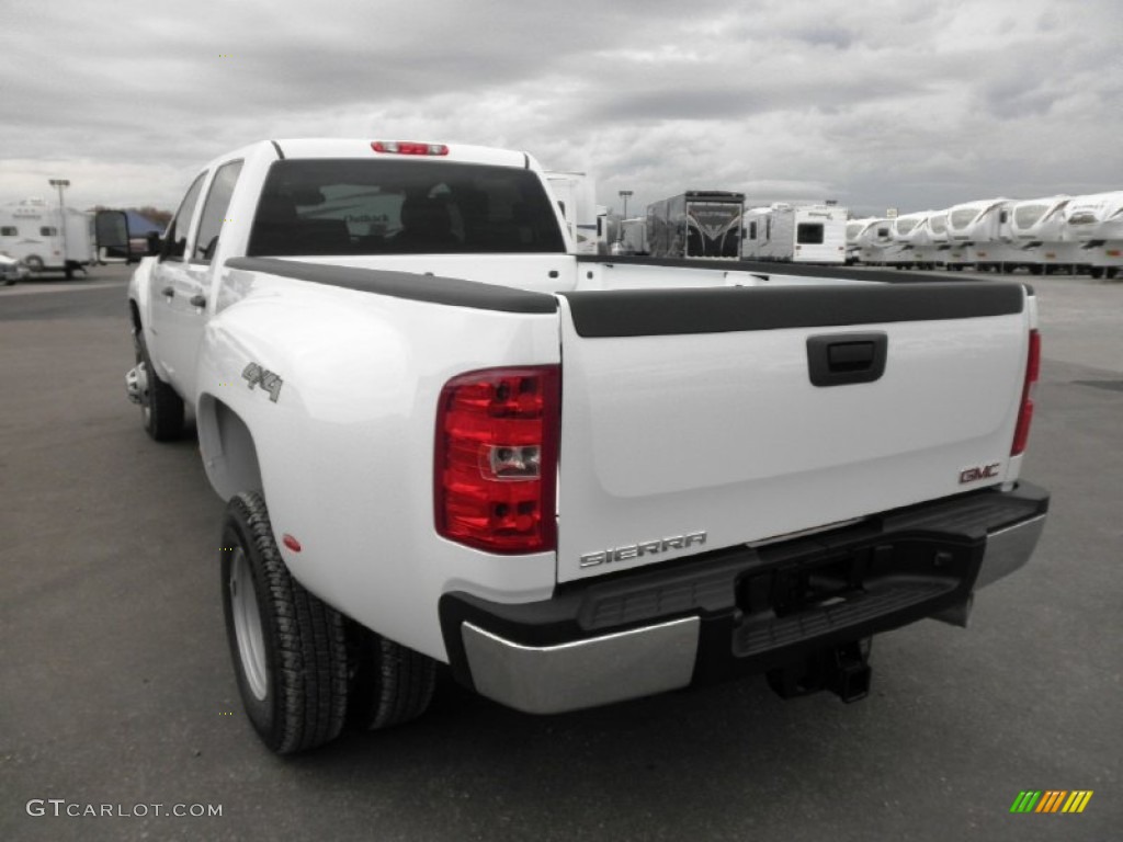 Summit White 2012 GMC Sierra 3500HD Crew Cab 4x4 Dually Exterior Photo #56021693