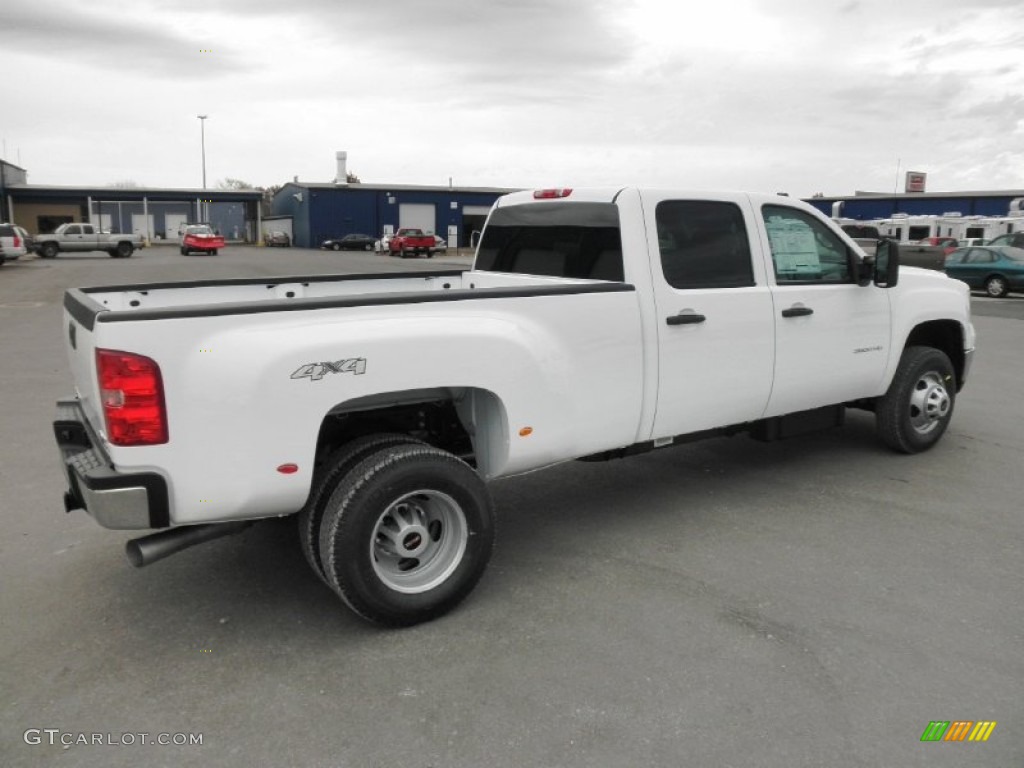 Summit White 2012 GMC Sierra 3500HD Crew Cab 4x4 Dually Exterior Photo #56021747
