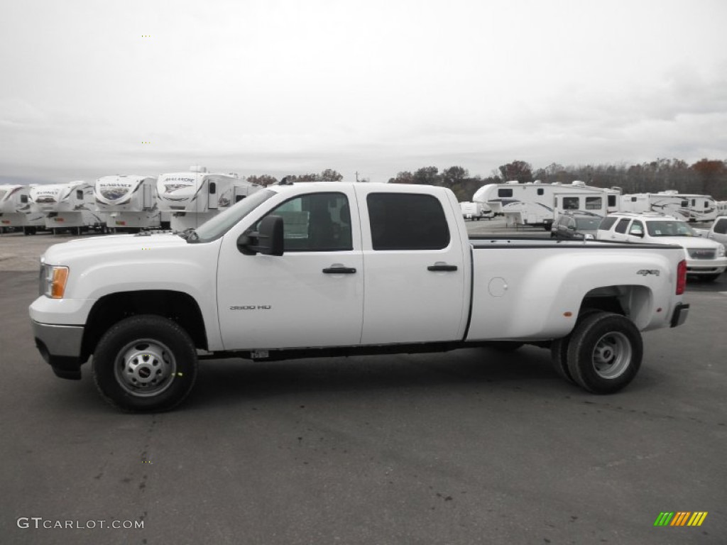 Summit White 2012 GMC Sierra 3500HD Crew Cab 4x4 Dually Exterior Photo #56021783