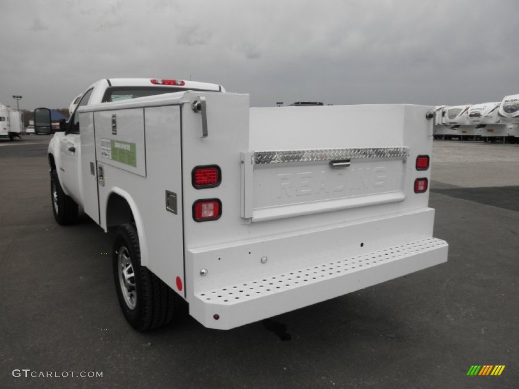 Summit White 2011 GMC Sierra 2500HD Work Truck Regular Cab 4x4 Utility Exterior Photo #56022092