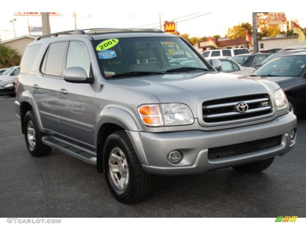 2001 Sequoia Limited - Silver Sky Metallic / Charcoal photo #5