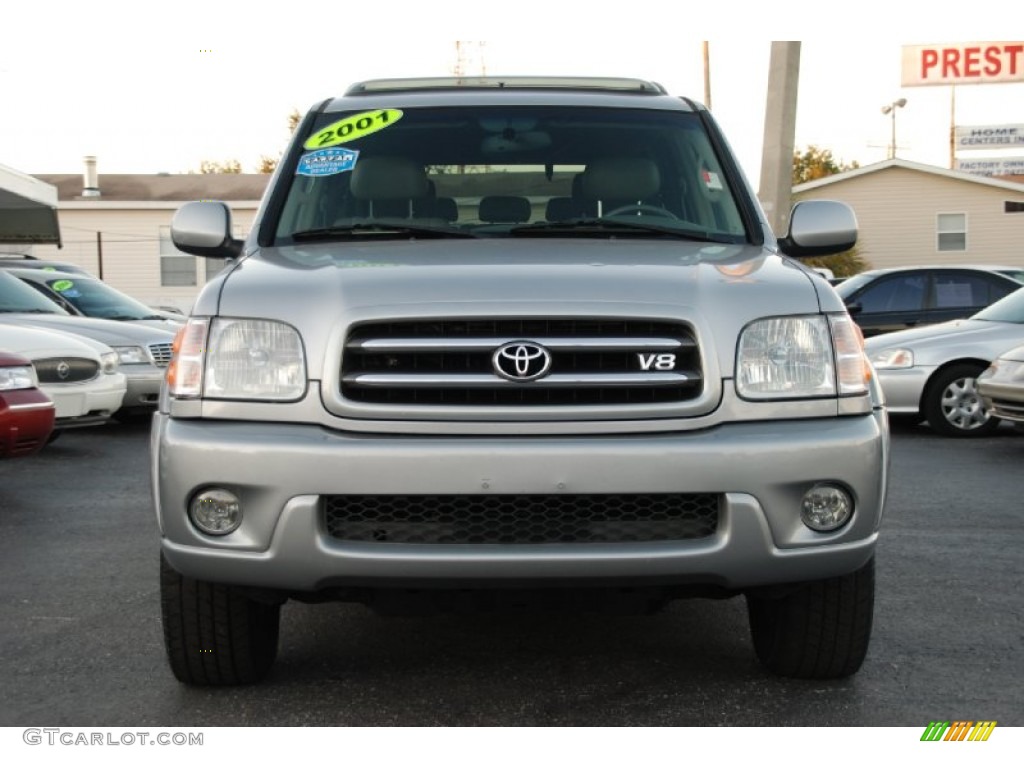 2001 Sequoia Limited - Silver Sky Metallic / Charcoal photo #11