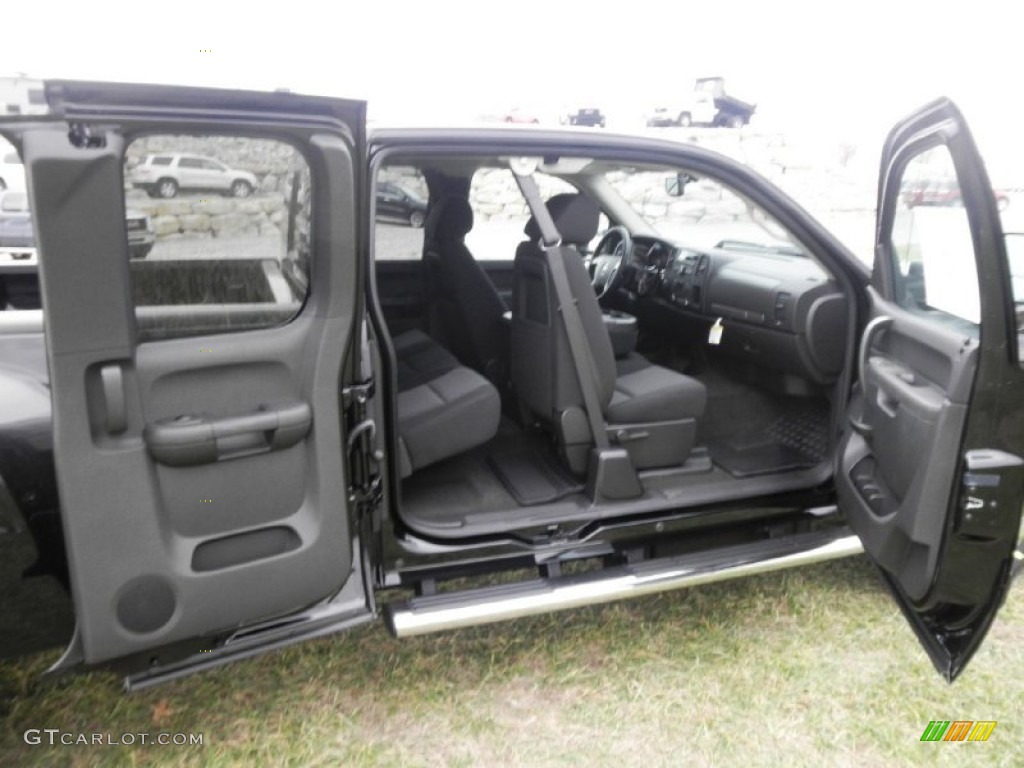 Ebony Interior 2012 GMC Sierra 3500HD SLE Extended Cab 4x4 Dually Photo #56022584